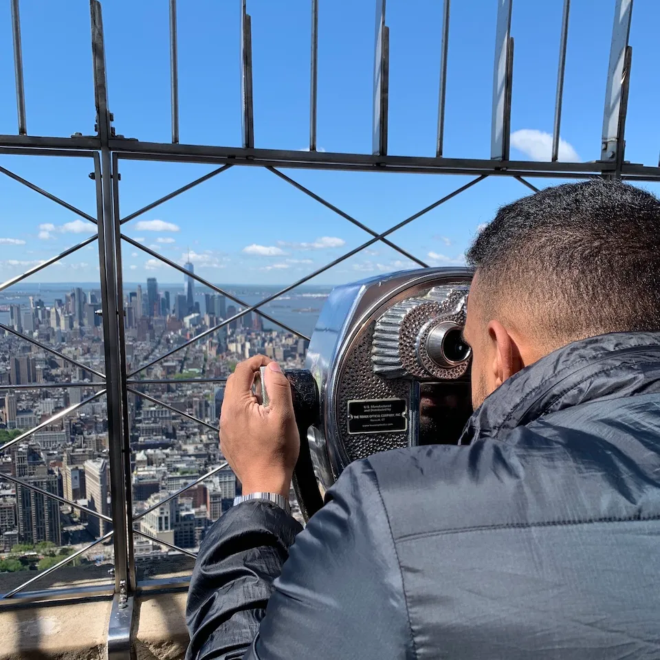 At the top of world looking for the future